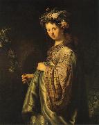 REMBRANDT Harmenszoon van Rijn Saskia as Flora oil on canvas